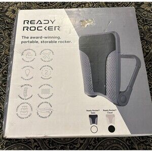 READY ROCKER Portable Rocking Chair w/Durable Lumbar & Back Support Cloud White